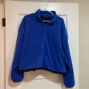 Aritzia Golden Polartec Cobalt Fleece half-zip pullover